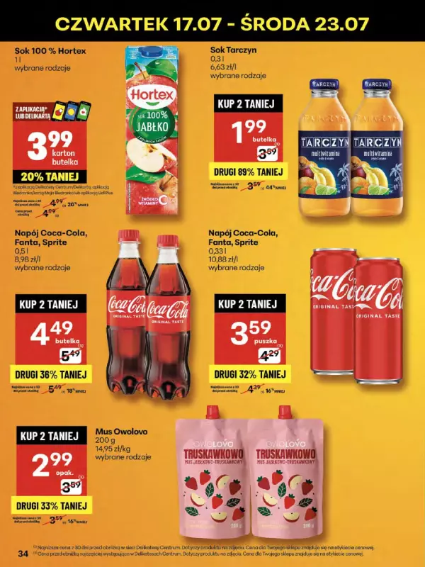 Delikatesy Centrum - gazetka promocyjna Gazetka od czwartku 17.07 do środy 23.07 - strona 34