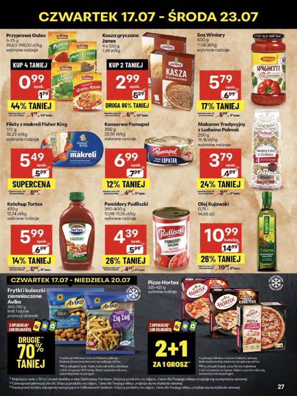 Delikatesy Centrum - gazetka promocyjna Gazetka od czwartku 17.07 do środy 23.07 - strona 27