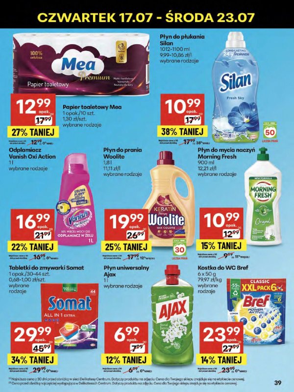 Delikatesy Centrum - gazetka promocyjna Gazetka od czwartku 17.07 do środy 23.07 - strona 39