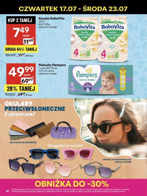 Delikatesy Centrum - gazetka promocyjna Gazetka od czwartku 17.07 do środy 23.07 - strona 40