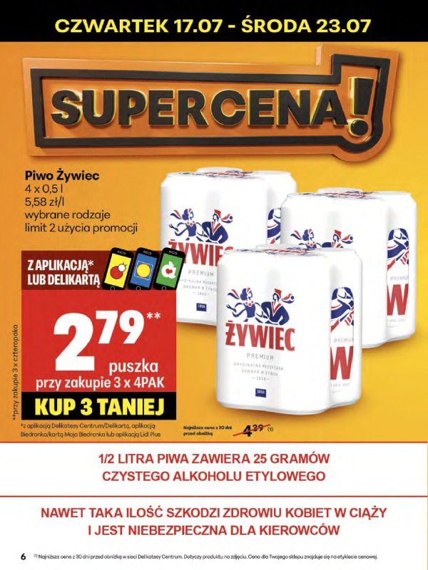 Delikatesy Centrum - gazetka promocyjna Gazetka od czwartku 17.07 do środy 23.07 - strona 6