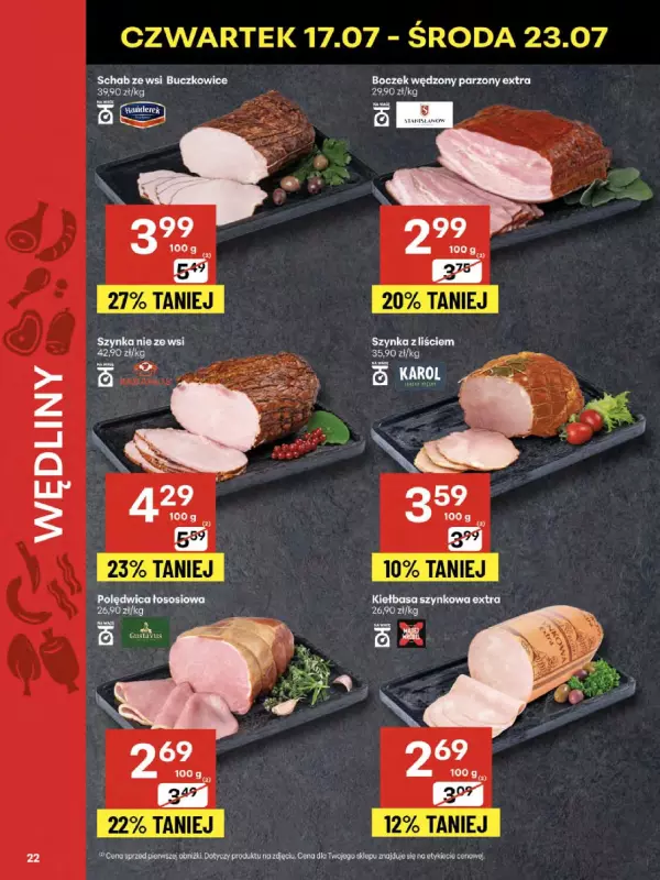 Delikatesy Centrum - gazetka promocyjna Gazetka od czwartku 17.07 do środy 23.07 - strona 22