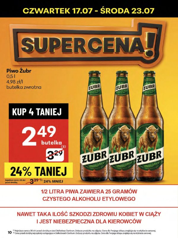 Delikatesy Centrum - gazetka promocyjna Gazetka od czwartku 17.07 do środy 23.07 - strona 10