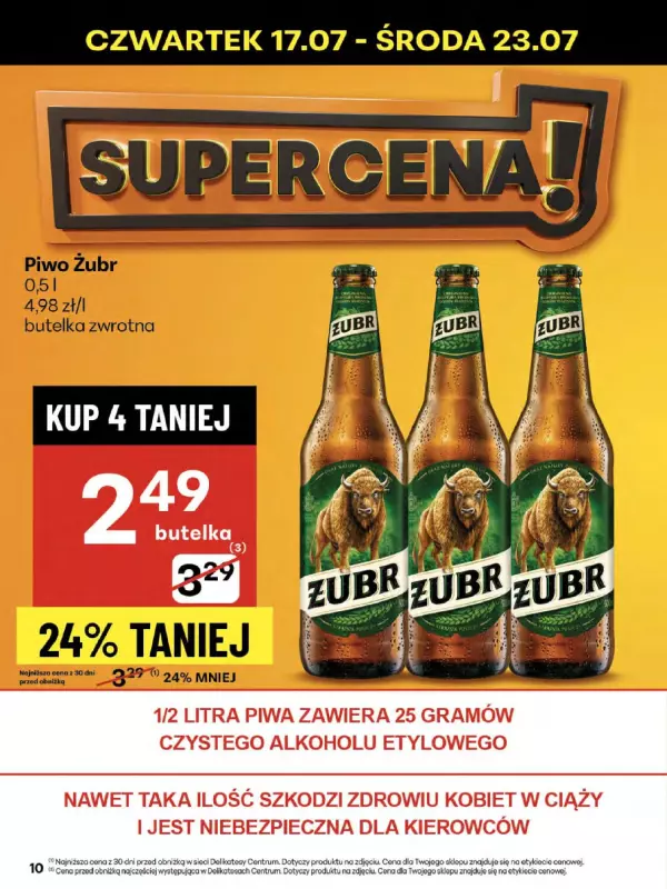 Delikatesy Centrum - gazetka promocyjna Gazetka od czwartku 17.07 do środy 23.07 - strona 10