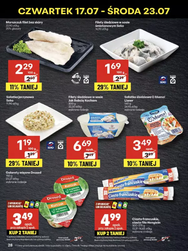 Delikatesy Centrum - gazetka promocyjna Gazetka od czwartku 17.07 do środy 23.07 - strona 28