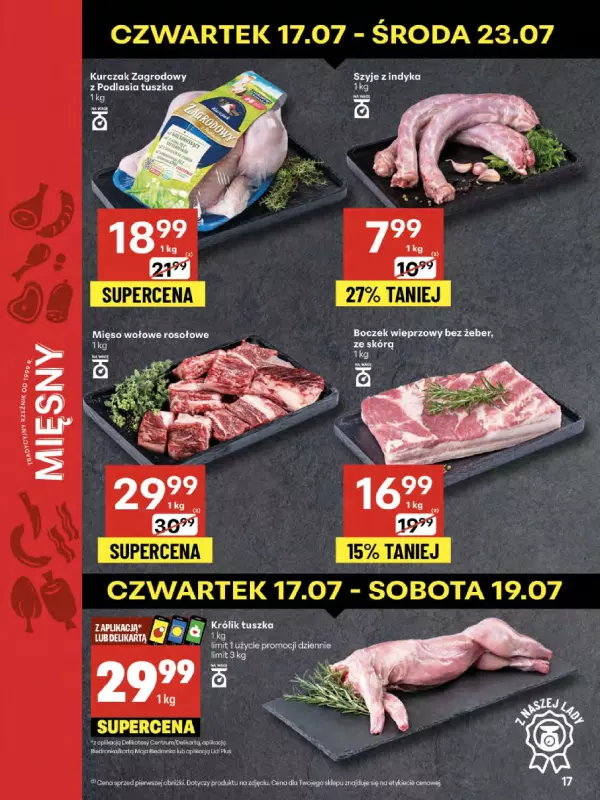 Delikatesy Centrum - gazetka promocyjna Gazetka od czwartku 17.07 do środy 23.07 - strona 17