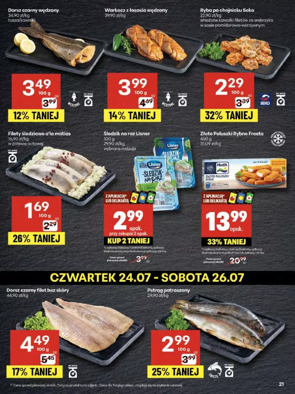 Delikatesy Centrum - gazetka promocyjna Gazetka od czwartku  do środy 30.07 - strona 21