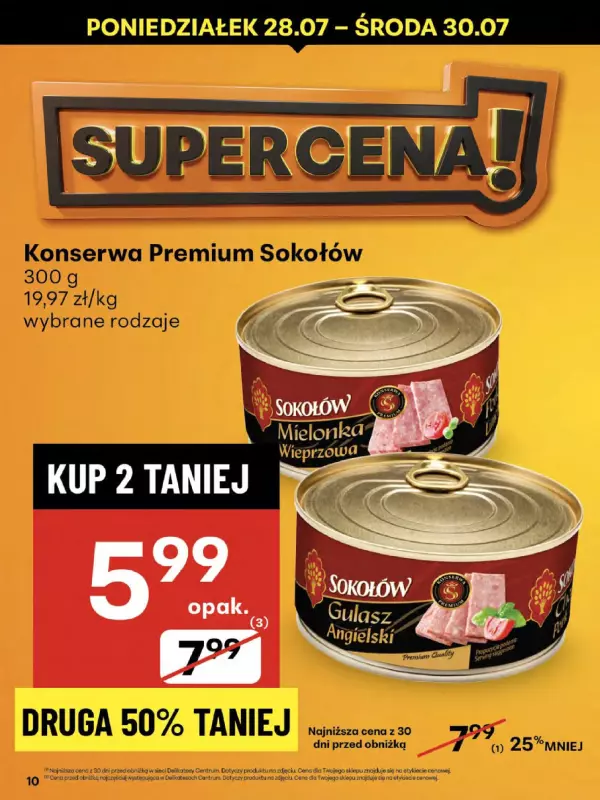 Delikatesy Centrum - gazetka promocyjna Gazetka od czwartku  do środy 30.07 - strona 10