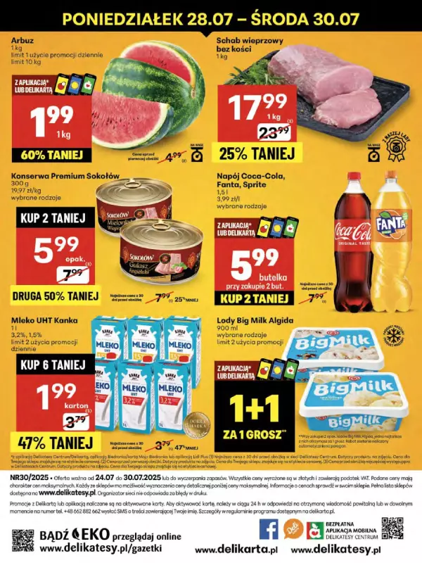 Delikatesy Centrum - gazetka promocyjna Gazetka od czwartku  do środy 30.07 - strona 52