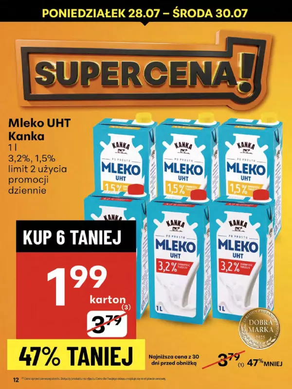 Delikatesy Centrum - gazetka promocyjna Gazetka od czwartku  do środy 30.07 - strona 12