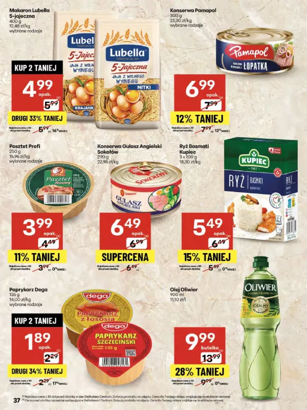Delikatesy Centrum - gazetka promocyjna Gazetka  do środy 13.08 - strona 37