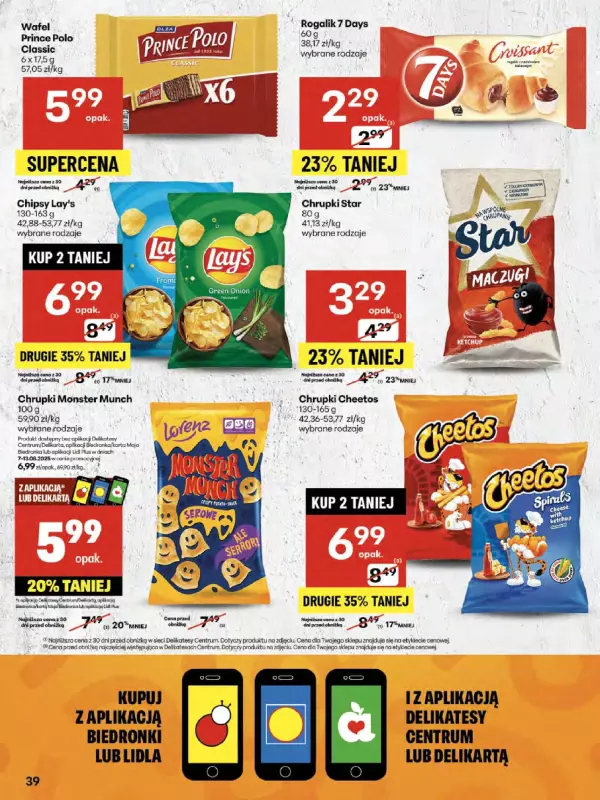 Delikatesy Centrum - gazetka promocyjna Gazetka  do środy 13.08 - strona 39