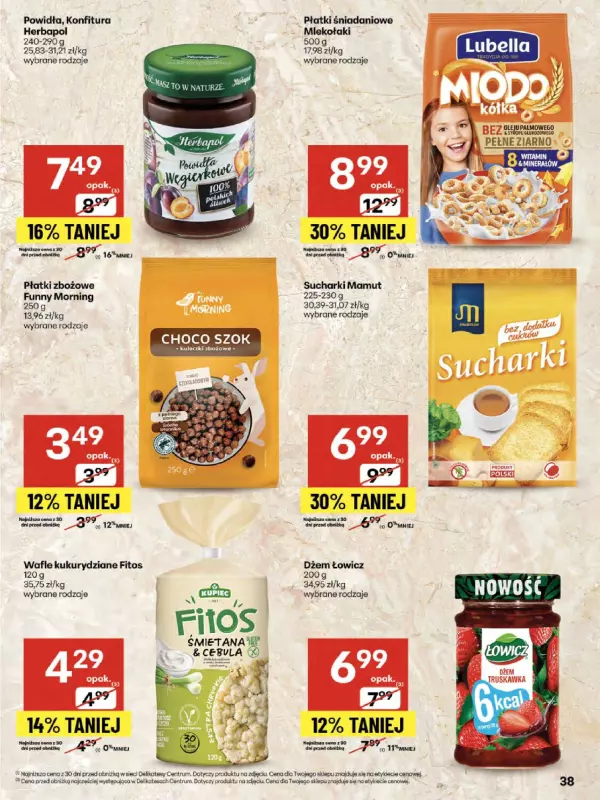 Delikatesy Centrum - gazetka promocyjna Gazetka  do środy 13.08 - strona 38
