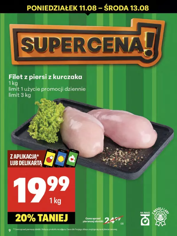 Delikatesy Centrum - gazetka promocyjna Gazetka  do środy 13.08 - strona 9