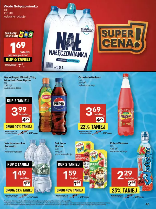 Delikatesy Centrum - gazetka promocyjna Gazetka  do środy 13.08 - strona 46