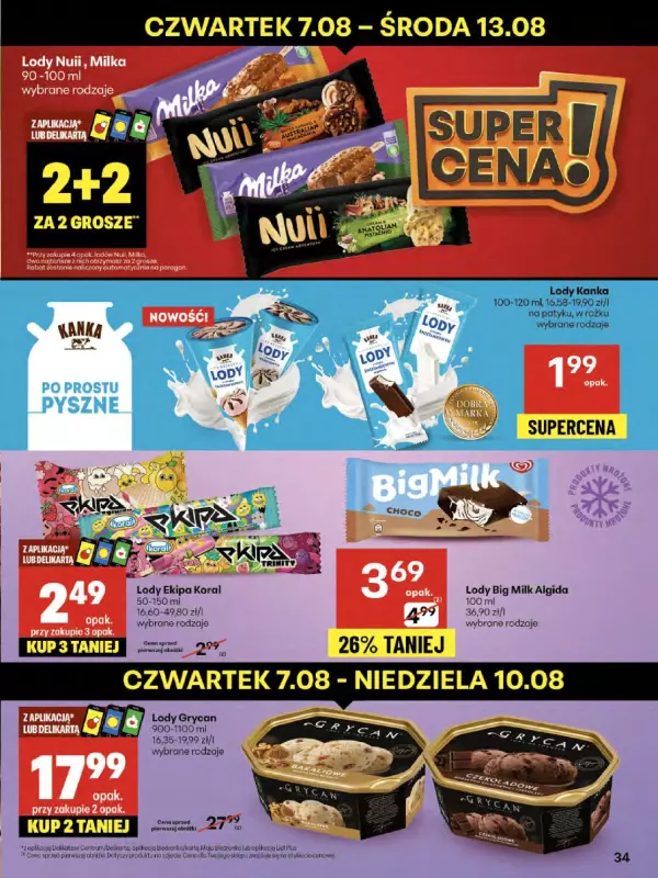 Delikatesy Centrum - gazetka promocyjna Gazetka  do środy 13.08 - strona 34
