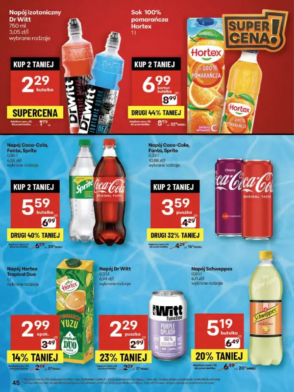 Delikatesy Centrum - gazetka promocyjna Gazetka  do środy 13.08 - strona 45