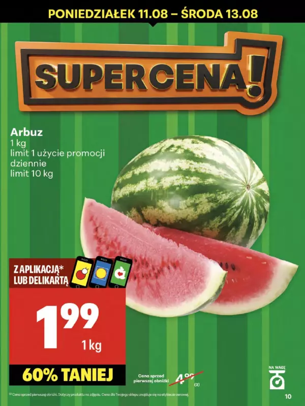 Delikatesy Centrum - gazetka promocyjna Gazetka  do środy 13.08 - strona 10