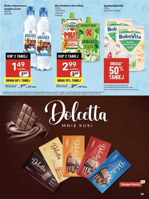 Delikatesy Centrum - gazetka promocyjna Gazetka  do środy 20.08 - strona 38
