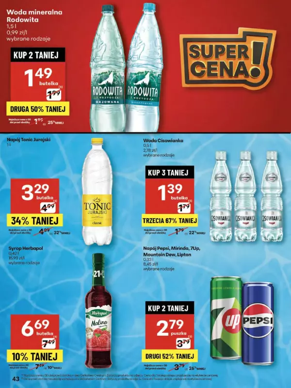 Delikatesy Centrum - gazetka promocyjna Gazetka  do środy 20.08 - strona 43