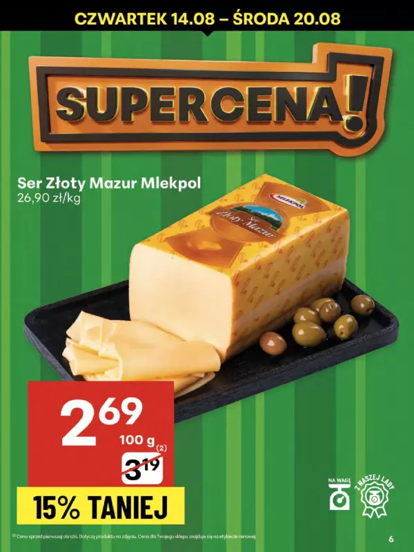 Delikatesy Centrum - gazetka promocyjna Gazetka  do środy 20.08 - strona 6