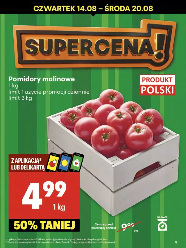 Delikatesy Centrum - gazetka promocyjna Gazetka  do środy 20.08 - strona 4