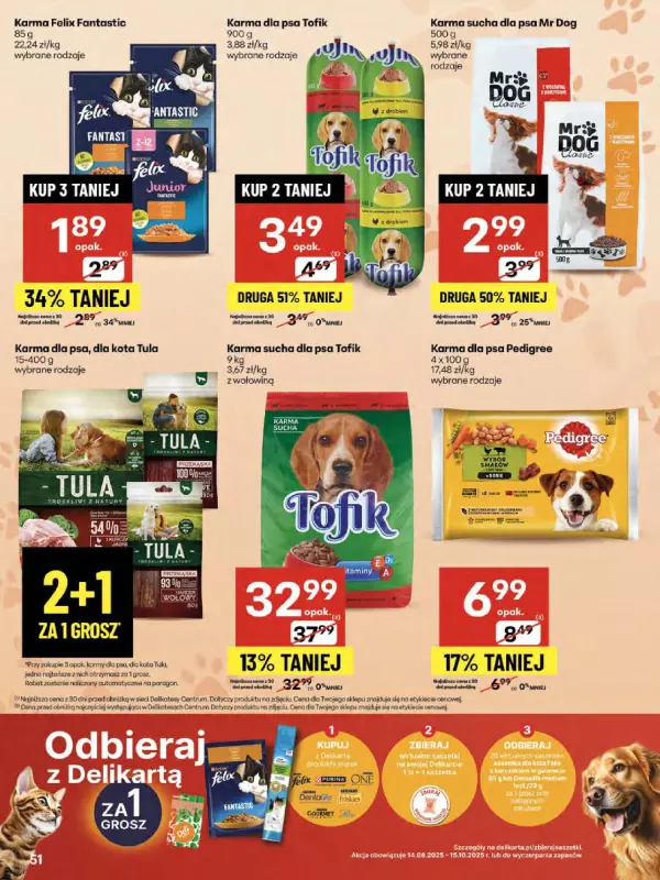 Delikatesy Centrum - gazetka promocyjna Gazetka  do środy 20.08 - strona 51