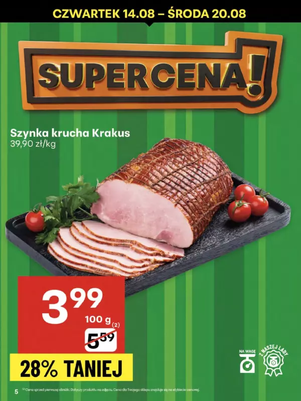 Delikatesy Centrum - gazetka promocyjna Gazetka  do środy 20.08 - strona 5