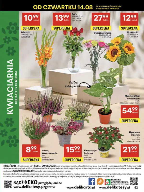 Delikatesy Centrum - gazetka promocyjna Gazetka  do środy 20.08 - strona 52