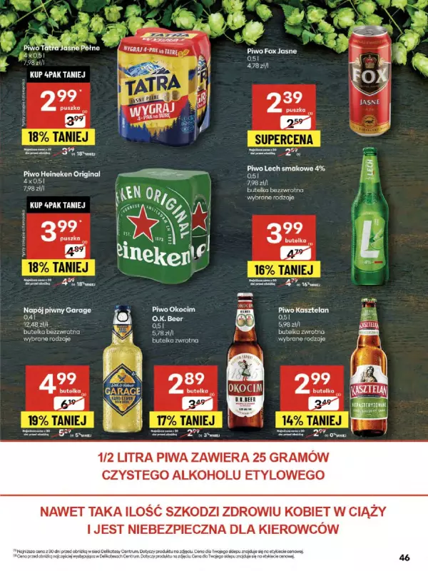Delikatesy Centrum - gazetka promocyjna Gazetka  do środy 20.08 - strona 46