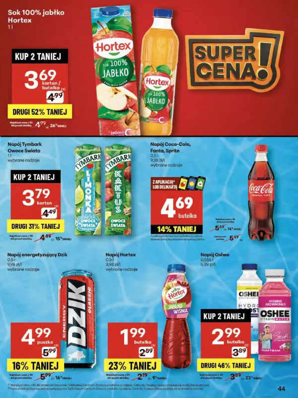 Delikatesy Centrum - gazetka promocyjna Gazetka  do środy 20.08 - strona 44