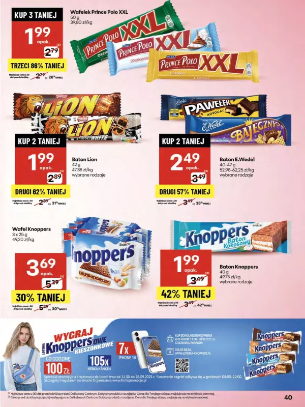 Delikatesy Centrum - gazetka promocyjna Gazetka  do środy 20.08 - strona 40