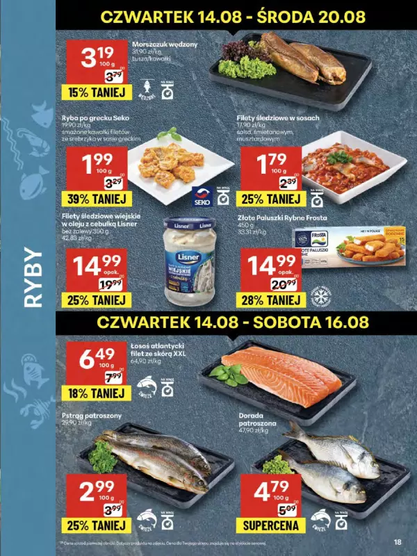 Delikatesy Centrum - gazetka promocyjna Gazetka  do środy 20.08 - strona 18