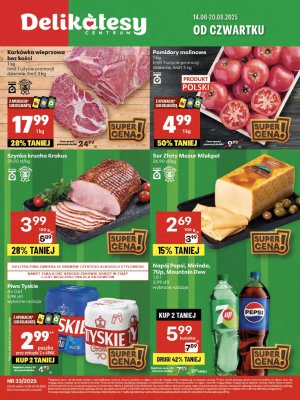 Delikatesy Centrum - gazetka promocyjna Gazetka  do środy 20.08