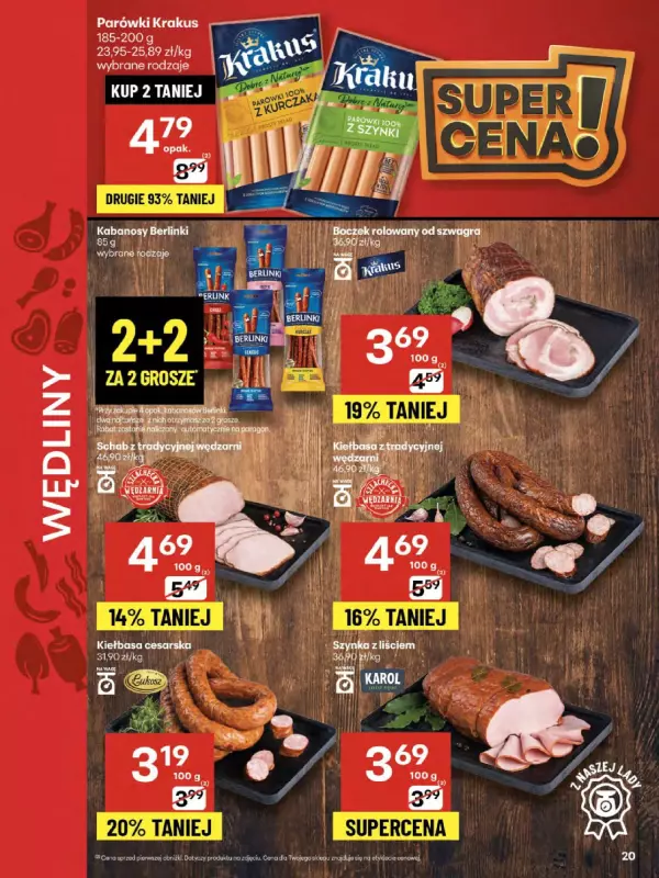 Delikatesy Centrum - gazetka promocyjna Gazetka  do środy 27.08 - strona 20