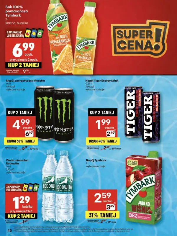 Delikatesy Centrum - gazetka promocyjna Gazetka  do środy 27.08 - strona 45