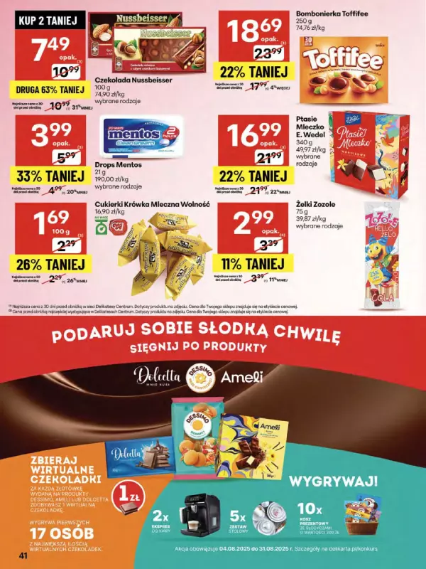 Delikatesy Centrum - gazetka promocyjna Gazetka  do środy 27.08 - strona 41