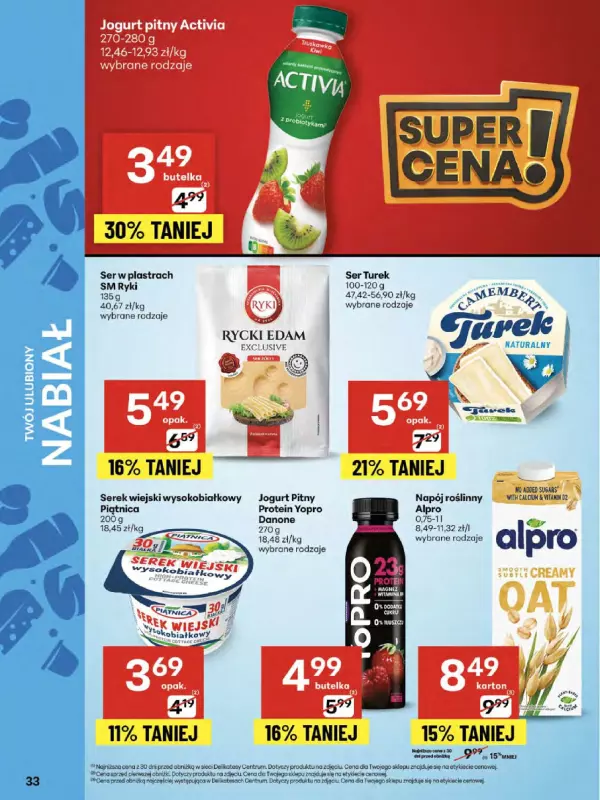 Delikatesy Centrum - gazetka promocyjna Gazetka  do środy 27.08 - strona 33