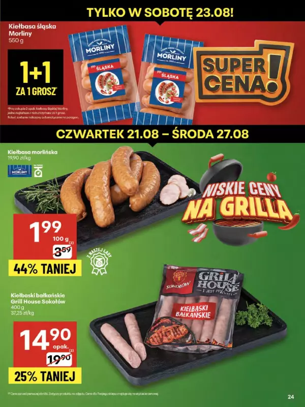 Delikatesy Centrum - gazetka promocyjna Gazetka  do środy 27.08 - strona 24