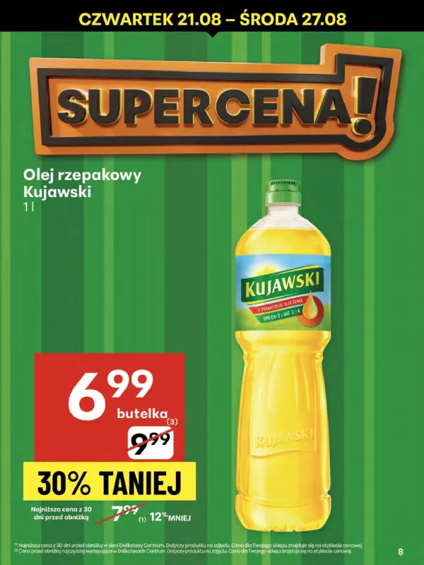 Delikatesy Centrum - gazetka promocyjna Gazetka  do środy 27.08 - strona 8