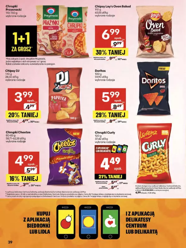 Delikatesy Centrum - gazetka promocyjna Gazetka  do środy 27.08 - strona 39
