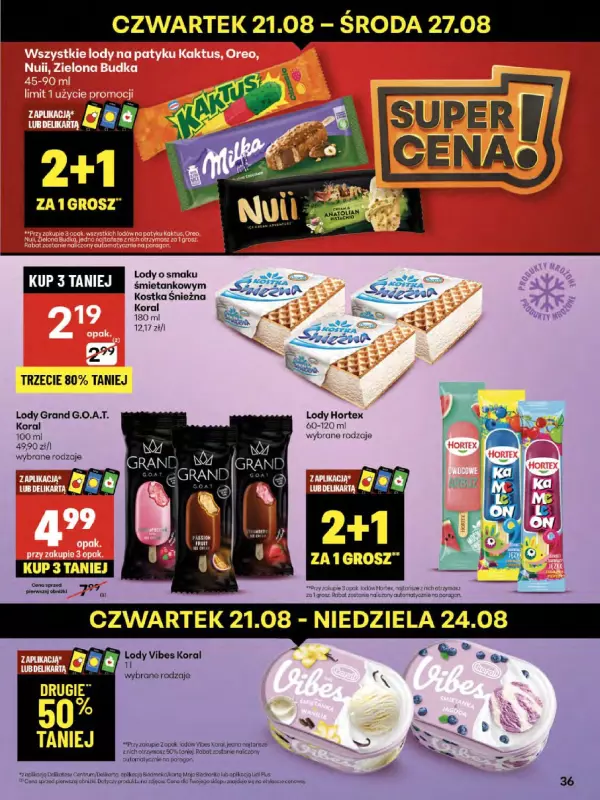 Delikatesy Centrum - gazetka promocyjna Gazetka  do środy 27.08 - strona 36