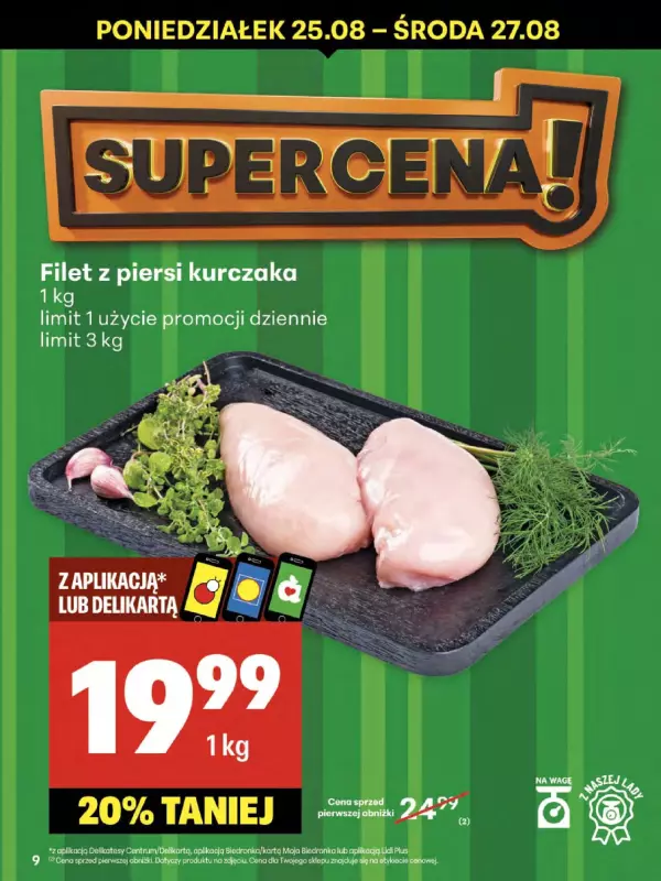Delikatesy Centrum - gazetka promocyjna Gazetka  do środy 27.08 - strona 9