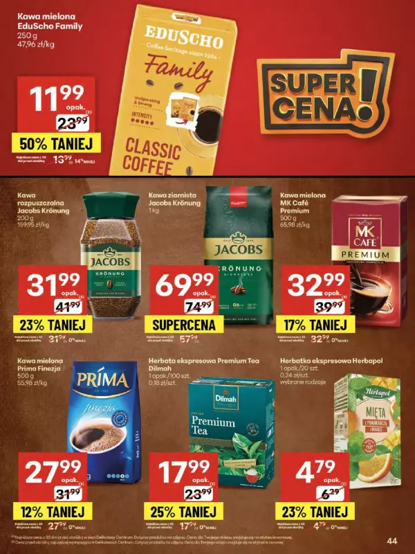 Delikatesy Centrum - gazetka promocyjna Gazetka  do środy 27.08 - strona 44