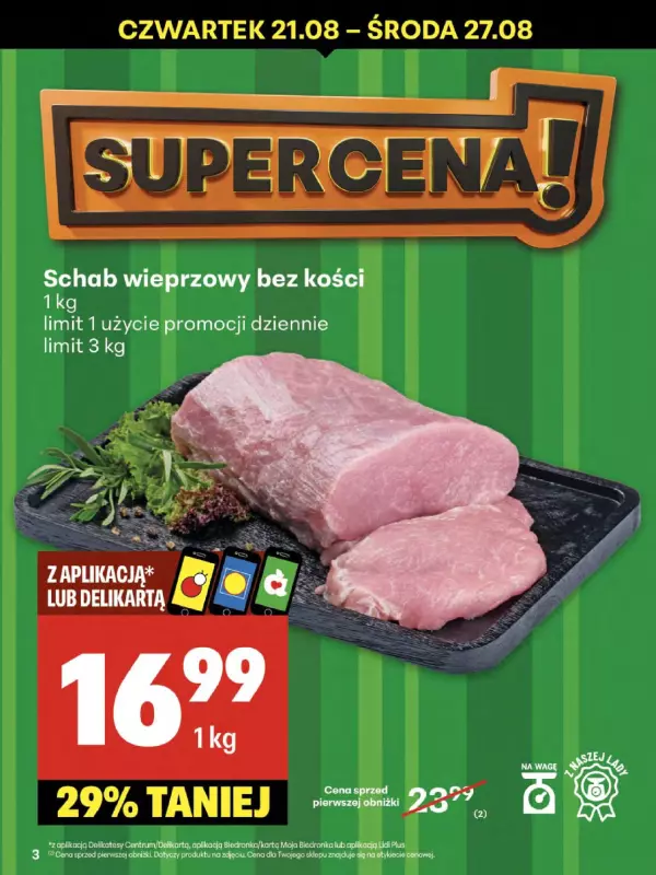 Delikatesy Centrum - gazetka promocyjna Gazetka  do środy 27.08 - strona 3