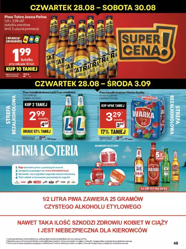 Delikatesy Centrum - gazetka promocyjna Gazetka  do środy 03.09 - strona 48