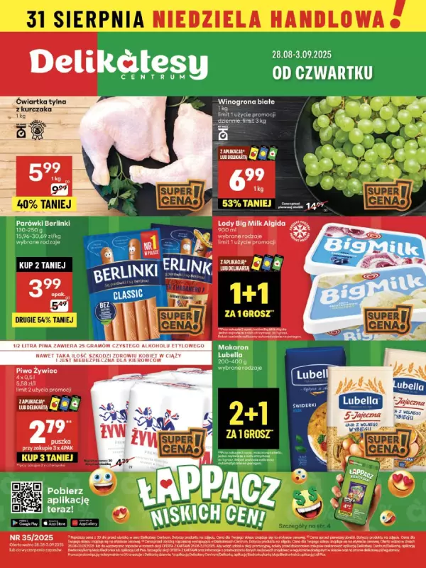 Delikatesy Centrum - gazetka promocyjna Gazetka  do środy 03.09