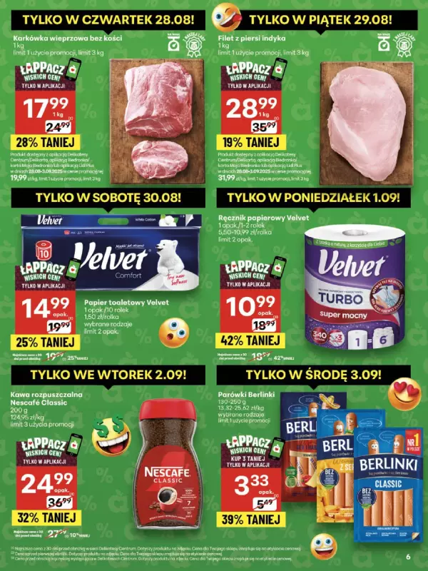 Delikatesy Centrum - gazetka promocyjna Gazetka  do środy 03.09 - strona 6