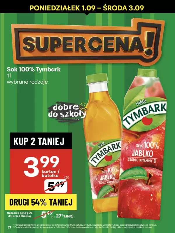 Delikatesy Centrum - gazetka promocyjna Gazetka  do środy 03.09 - strona 17