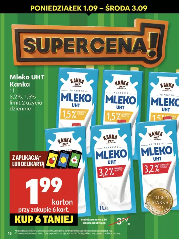 Delikatesy Centrum - gazetka promocyjna Gazetka  do środy 03.09 - strona 15